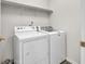 Convenient laundry room featuring a side-by-side washer and dryer at 1510 Summer Lake Ter, Loganville, GA 30052