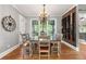 Inviting dining area with rustic table, wine rack, and ample natural light, perfect for entertaining at 1515 Lockridge Dr, Cumming, GA 30041