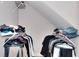 Walk-in closet with ample shelving and hanging space for organized storage at 3145 Sweet Basil Ln, Loganville, GA 30052