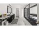 Luxurious bathroom with a walk-in shower and marble countertops at 382 Tillman Pass, Woodstock, GA 30188