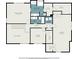 Upper floor plan outlining dimensions of all rooms at 5821 Saint Miles Drive Dr, Buford, GA 30518