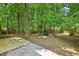 Spacious backyard with mature trees provides privacy at 1925 Sailcloth St, Lithonia, GA 30058