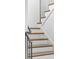 Wooden staircase with painted risers and a modern metal railing at 1026 Reeder N Cir, Atlanta, GA 30306