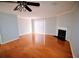 Bright living room boasts hardwood floors, fireplace, and sliding glass doors to the exterior at 755 Heritage Valley Rd, Norcross, GA 30093