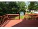 Exterior wooden deck overlooking a green, lush backyard at 775 Heritage Valley Rd, Norcross, GA 30093