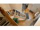 Elevated view of a carpeted staircase leading to a home's entrance and upper level at 1008 Post Horn Run, Lawrenceville, GA 30045