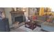 Comfortable living room with stone fireplace and cozy decor at 1638 Raleigh Cir, Marietta, GA 30067