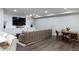 Open basement featuring kitchen area, a large TV, and dining space all tied together at 2909 Redding Road Northeast, Atlanta, GA 30319