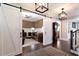 Interior view of open bonus room featuring sliding barn doors at 2909 Redding Road Northeast, Atlanta, GA 30319