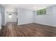 Finished basement with vinyl wood floors, a window, and access to the backyard at 2480 Washington Street Ext # 2482, Austell, GA 30106