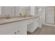 Bathroom features double vanity, framed shower, and elegant finishes at 2010 Riverside Rd, Roswell, GA 30076