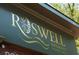 Close-up of the 'Roswell Georgia Since 1854' signage on a building, showcasing local heritage and landmarks at 2010 Riverside Rd, Roswell, GA 30076