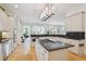 Modern kitchen with white cabinets, stainless steel appliances, and a central island at 2112 Murren Se Dr, Smyrna, GA 30080