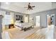 Spacious main bedroom offers tray ceilings, an ensuite bathroom, and large windows with great light at 2112 Murren Se Dr, Smyrna, GA 30080