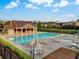 Community pool with clear water, lounge chairs, umbrellas, and a well-maintained pool house in a lush setting at 1835 Henley Way, Alpharetta, GA 30009