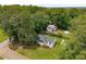 Secluded home with an above-ground pool and large yard surrounded by mature trees at 117 Franklin Rd, Woodstock, GA 30188