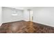 Bedroom features hard wood floors and a door to the hall at 3575 Oakvale Rd # 301, Decatur, GA 30034