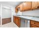 Updated kitchen features stainless steel appliances and new countertops at 3575 Oakvale Rd # 301, Decatur, GA 30034