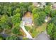 Beautiful home with a well-manicured lawn and a long driveway surrounded by lush trees at 3702 Running Fox Dr, Marietta, GA 30062