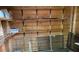 Interior view of the shed, displaying shelving and screen windows at 739 Pinehill Se Dr, Smyrna, GA 30080