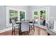 Bright breakfast nook features wainscoting, a view of the backyard, and seating for four at 2412 Boulder Se Rd, Atlanta, GA 30316
