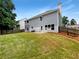 This is a view of a spacious, fenced backyard with a well-maintained lawn at 3517 Mortons Landing Dr, Ellenwood, GA 30294