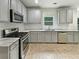 This modern kitchen offers updated appliances, subway tile backsplash, and a gas range at 3517 Mortons Landing Dr, Ellenwood, GA 30294