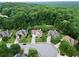 Aerial view showcases the home's location within a lush, green, wooded community at 4360 Canterbury Walk Dr, Duluth, GA 30097