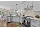 Well-appointed kitchen featuring pendant lighting, stainless steel appliances, and a breakfast bar with seating at 4360 Canterbury Walk Dr, Duluth, GA 30097