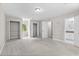 Spacious main bedroom features neutral carpeting, and ensuite bathroom plus closet entrances at 1428 Brookcliff Dr, Marietta, GA 30062