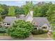 Charming home exterior featuring a well-manicured lawn and a tranquil pond with a fountain at 795 Lake Medlock Dr, Alpharetta, GA 30022