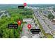 Aerial neighborhood view close to Avalon and Alpha Loop Walking Trail at 420 Banbury Xing, Alpharetta, GA 30009