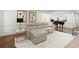 Bright living room boasting modern furniture, neutral colors, and an open layout at 420 Banbury Xing, Alpharetta, GA 30009