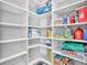 Walk-in pantry features plenty of shelving and storage space for organization at 2029 Havenhurst Way, Auburn, GA 30011