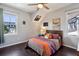 Bright bedroom with vaulted ceilings, dark hardwood floors and abundant natural light at 3909 Obryant Se Cir, Smyrna, GA 30082
