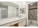 Bathroom features a white vanity with ample counter space and a separate shower and toilet area at 1130 Piedmont Ne Ave # 402, Atlanta, GA 30309