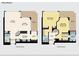 Floor plan showing lower and upper levels, including living, dining, kitchen, and bedroom areas at 1130 Piedmont Ne Ave # 402, Atlanta, GA 30309