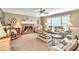 Inviting living room with a brick fireplace and comfortable seating arrangement at 3574 Timberloch Trl, Snellville, GA 30039