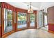 Sunlit dining area with a view of the backyard deck at 3185 Country Club Nw Ct, Kennesaw, GA 30144