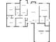 This floor plan shows the layout of the house, including bedrooms, kitchen, living room, and garage at 3902 Cedarwoods Way, Lawrenceville, GA 30044