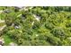 Lush aerial view of the property featuring mature trees, ample greenery, and multiple structures at 3961 Jodeco Rd, Mcdonough, GA 30253