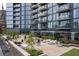 Outdoor courtyard with patio seating, lush landscaping, and relaxing ambiance, ideal for residents at 788 W Marietta St # 1809, Atlanta, GA 30318