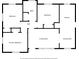 Floor plan displaying layout of bedrooms, kitchen, bath, living room and dining area at 801 N Evelyn Nw, Atlanta, GA 30318