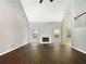 A spacious living room with high ceilings, a fireplace and ample natural light at 200 Pine Trl, Dallas, GA 30157