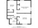 Layout of the upper level featuring three bedrooms, a bathroom, and hallway at 2475 Harvel Nw Dr, Atlanta, GA 30318