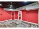 Expansive unfinished basement with painted walls and trim, offering potential for a customizable living space at 81 Richmond Way, Villa Rica, GA 30180