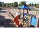 Well-maintained community playground with various play structures, slides, and shaded seating areas for children and parents at 81 Richmond Way, Villa Rica, GA 30180