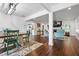 Spacious living room with hardwood floors, bright white trim, fireplace, and elegant seating area at 190 Paul Aiken Rd, Dallas, GA 30157