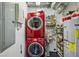 Functional laundry room with stacked washer and dryer units at 195 Arizona Ne Ave # 197, Atlanta, GA 30307