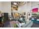 Spacious living area features an open floor plan, mezzanine, and modern kitchen at 195 Arizona Ne Ave # 197, Atlanta, GA 30307